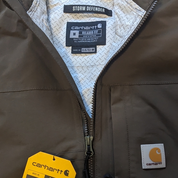 Carhartt Storm Defender Relaxed Fit Jacket in Tarmac. Size Medium. NWT - Picture 5 of 16